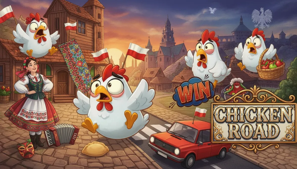 Chicken Road to gra zręcznościowa, w której gracz musi przeprowadzić kurczaka przez piekarnik, nie dopuszczając do poparzenia